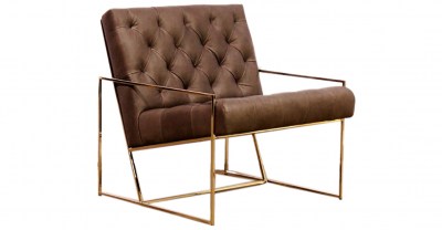Maddison Metal Frame Tufted Back Chair
